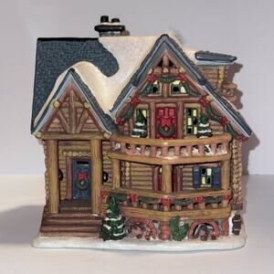 2002 Lemax Silver Birches Lodge Santas Workbench Collection Village *HOUSE ONLY*